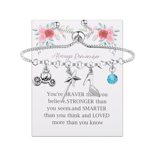 FUSTMW Princess Bracelet Gifts Fairy Tale Princess Gifts Pumpkin Carriage Jewelry Princess Lover Gifts Movie Fans Gift