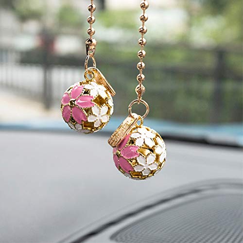 YGMONER Car Hanging Pendant Sakura Bell Auto Interior Rear View Mirror Car Charm