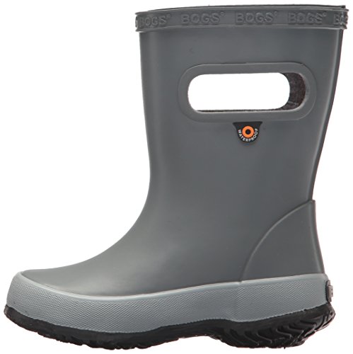 Bogs Kids' Skipper Waterproof Rubber Rain Boot For Boys And Girls,Solid Gray,13 M Us Little Kid #TOP7