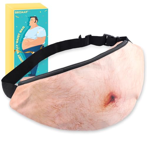 White Elephant Gifts for Adults Gag Gifts Funny Adult Unique Gag Gift for Men Dad Him Boyfriend Beer Fake Belly Bag Fathers Day Dad Gift from Daughter Son Wife Funny Christmas Stocking Stuffers