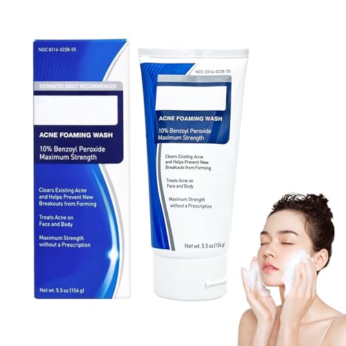 Acne Foaming Wash Acné Espuma, 156 G Acné Clean Foam Cleanser Espuma de Limpieza Suave Espuma de Limpieza Facial Espuma de Limpieza de Poros Profundos para Limpieza Facial Contra Maquillaje y Suciedad
