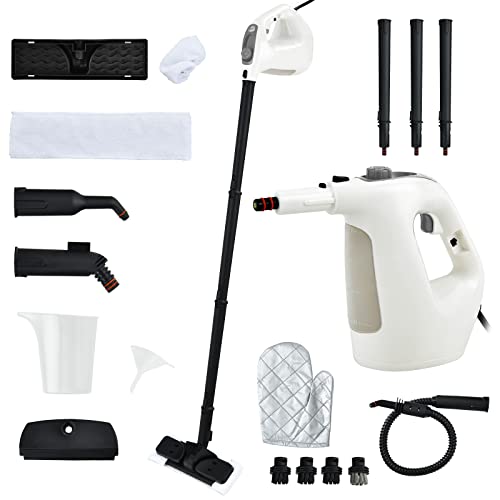 Image of COSTWAY Handheld MultiPurpose Steam Cleaner with 17 Pieces, 350ml Capacity