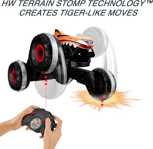 Hot Wheels Monster Trucks Voiture Télecommandé Requin Tigre Inarrêtable avec Pneus Tread Attack et Technologie Terrain Stomp Conduite sur 2 ou 4 Roues Jouet pour Enfant de et Plus HGV87 - vue 3