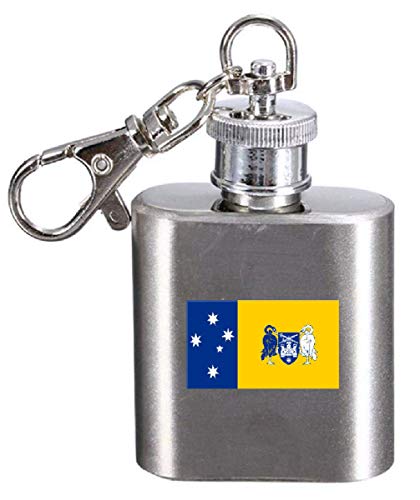 Flasque porte-clés gravure drapeau de Canberra idée cadeau originale - 2