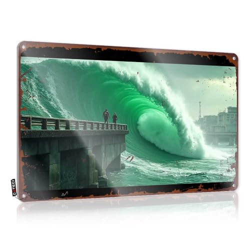 LOP Letrero metálico de metal para puerta de dormitorio (20 x 30 cm)