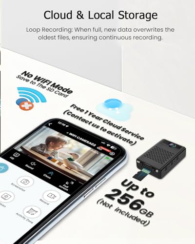 4K Mini Security Camera with Motion Detection