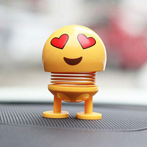 Bolwins N02CS Auto Dekoration – Wackelfigur Kopfschütteln Ornament für Armaturenbrett, Ausdrucksstarke Dekofigur aus ABS, Kompakte Größe 8×5 cm, Wohn- & Bürodekoration, Geschenkidee