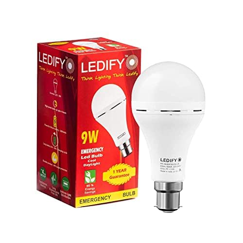 Buy LEDIFY 9 Watt Inverter Bulb LED Bulb Light Rechargeable Emergency ...