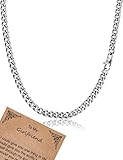 murtoo Cuban Link Chain for Women, Stainless Steel Silver Chain Necklace for Women with Lobster Clasp, Stylish Jewelry Gift for Girlfriend (6mm, 18inches)