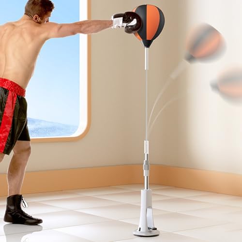 Bolsa de Boxeo de Reflejos | Bolsa de Velocidad de Pie,Entrenador De Reacción Rebotable con Base con Muelle Altura Ajustable para Ejercicio Práctica De Patadas Adolescentes Y Adultos - imagen 7