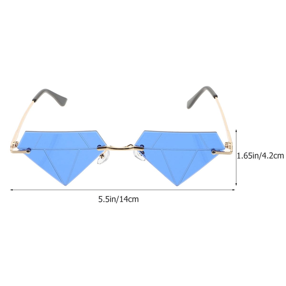 Abaodam 8pièces Lunettes De Fête Sans Monture De Accessoires De Mode Fantaisie Pour Événements Festivals Et Soirées