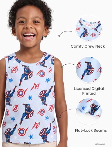 Image of Disney Marvel Spiderman Cars Stitch Star Wars Mickey Boy /Girl T-Shirt&Tank Top Set 2Pcs Short&Sleeveless Shirt Kid Cloth 2-9Y