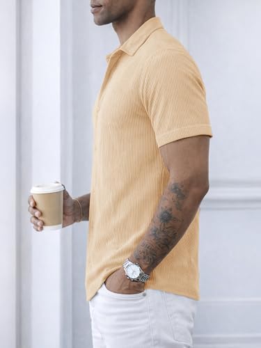 Image of Nobel Monk Men's Solid Casual Shirt |Half Sleeve | Regular Fit |Stylish Shirt for Men