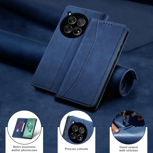 Image of Jasonyu Flip Wallet Case for OnePlus 12,Blue