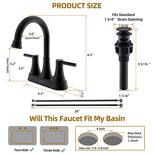 Qsbofost YSSLR-4-1021 Bathroom Faucets 4 Inch Bathroom Sink Faucet thumb #1