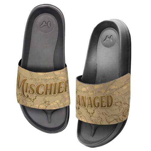 Popfunk Harry Potter Mischief Managed Unisex Adult Slides Adjustable Flip Flop Sandals Officially Licensed Hypd Slydr Switch™3