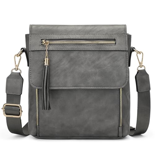 Image of UBAYMAX Leather Crossbody Purses for Women, Trendy Vegan Crossbody Bags Hobo Purses Bag Shoulder With Adjustable Guitar Strap