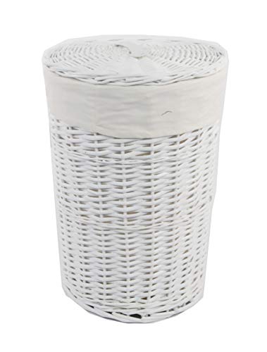 dvier - Panier à Linge - Saule - Blanc - 32x45cm Cover