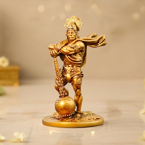Image of Artarium Panchmukhi Bahubali Hanuman Idol for Home Decor (16 Inch), Antique Bajrang Bali Hanuman Ji Murti, Pavan Putra Decorative Showpiece for Pooja Room, Temple, Office & Gift