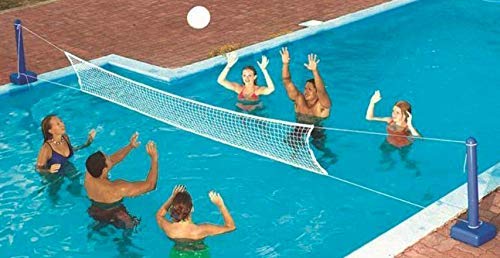 Swimline 9186 Cross Inground Swimming Pool Fun Volleyball Net Game Water Set #positivepoolwholesale