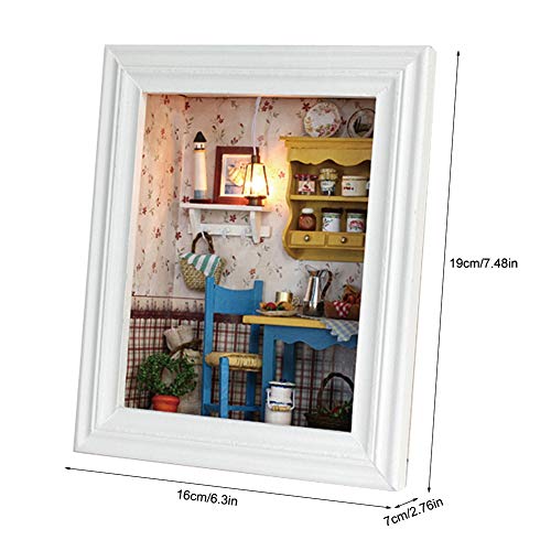 Fotorahmen Typ Mini DIY Dollhouse Set Mini House Kit mit Miniatur-Möbel und Lampe für Heimtextilien, Kinder Freunde… – Bild 8