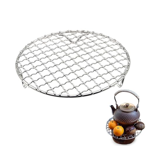6.5-Inch Round Cooling Rack, 201 Stainless Steel Wire Rack for Baking Sheet, Versatile Cooking Rack and Steamer Rack with 24mm Legs, Ideal Cookie Drying Racks for Baking and BBQ