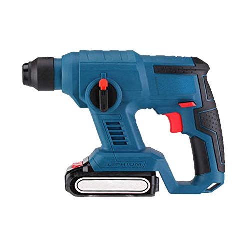 FEEE-ZC 21V Elektrohammer Lithium-Ionen-Akku-Bohrhammer, Elektroschlaghammer mit LED-Licht