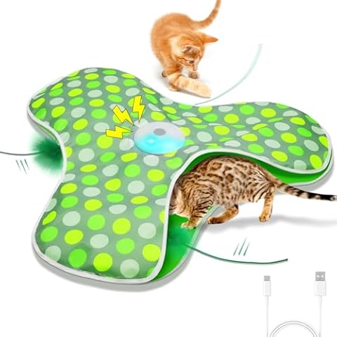 umosus Interactive Cat Toy with Feathers Cover