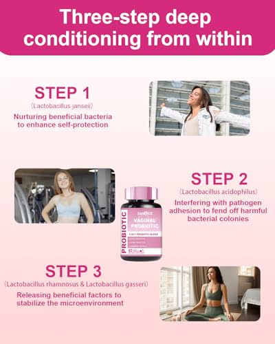 Image of Vaginal Probiotics Supplement for Women, 70mg Female V-Probiotic Blend(6B CFU), Lactobacillus with Prebiotic & Cranberry Extract for Vaginal Odor, pH Balance, Organic Prebiotic Supplement(60 Capsules)