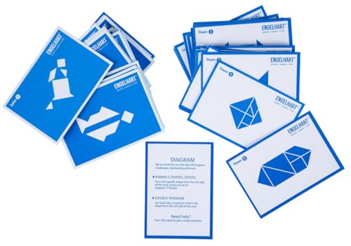 Engelhart –350100- Doppel-Tangram aus Holz – ökologisches Holzspiel – 1 und 2 Spieler – Maße: 4 x 19,2 x 12,5 cm – ab 4 Jahren