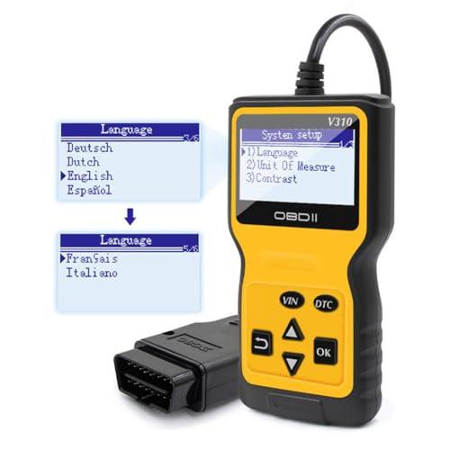 car Code Reader and Reset Tool Scanner for Car Obd2 Scanner Diagnostic Tool Vehicle Code Reader Auto Check Engine Obdii Eobd Can Diagnostic Scan Tool with Reset Clear — view 6