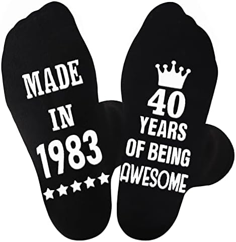 Jeasona 40th Birthday Gifts for Men Socks 1982 Birthday Gifts Men 40th Birthday Gifts for Men Funny 1983 Mens 40th Birthday Gifts Ideas 40th Birthday Ideas for Him