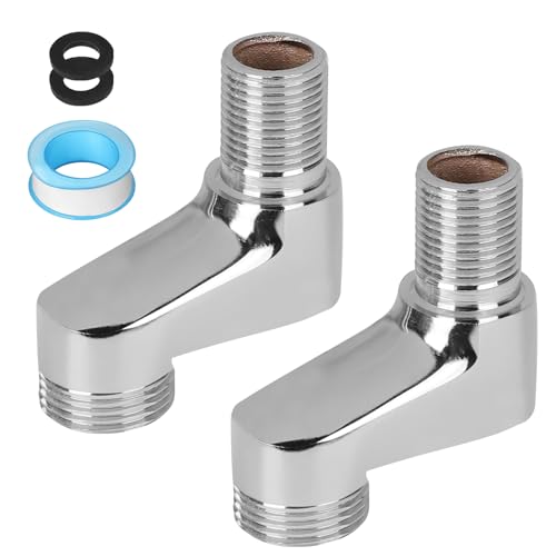 LALAGO Lot de 2 S-Raccord G1/2 à G3/4, Raccord Excentré Mitigeur Bain Douche Réglable 75-225mm, Raccord de Tuyau en Laiton Excentré, Accessoires de...