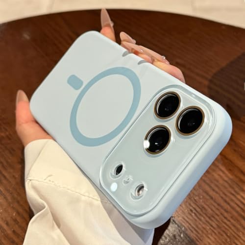Coque iPhone 13 magnétique silicone liquide évitant rayures appareil photo