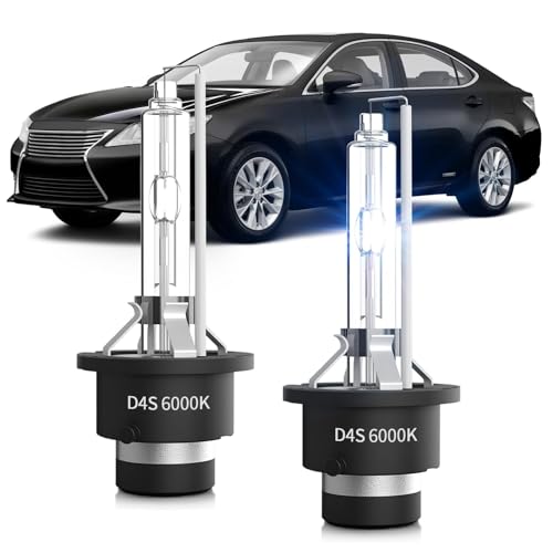 IFLIARAM D4S HID Headlight Bulb for 2007-2015 Lexus ES350 GS350 GS450H / 2010-2015 RX350 RX450H / 2007-2017 LS460 AFS Headlamp 90981-20024, 6000K White 35W D4SC1 Bi-Xenon Light, Plug & Play, Pack of 2