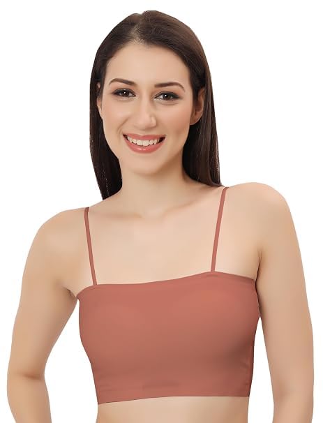 Women's Ice Silk Comfort Camisole – Versatile Padded Spaghetti Strap Top, Seamless Design, Free Size (Size-28 to 34")-picture-39