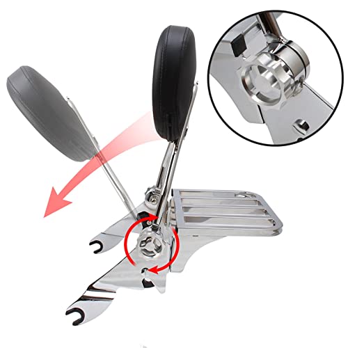 Sissy bar finition noire avec dossier de qualité supérieure pour Touring - 3