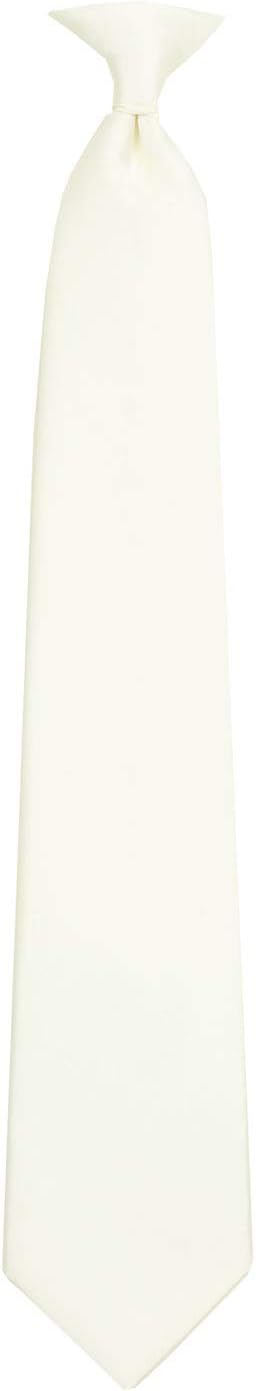 Boys Young Men 14 inch Solid Color Clip On Easy to Remove Clip Necktie Ties