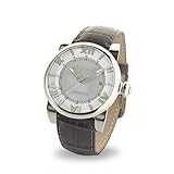 Orologio Locman Toscano cassa in acciaio lucido, quadrante in madreperla bianco con numeri romani applicati, corona a vite, data a ore 3, vetro zaffiro, movimento automatico S.I.O. a vista, cinturino con chiusura ardiglione, garanzia 2 anni.