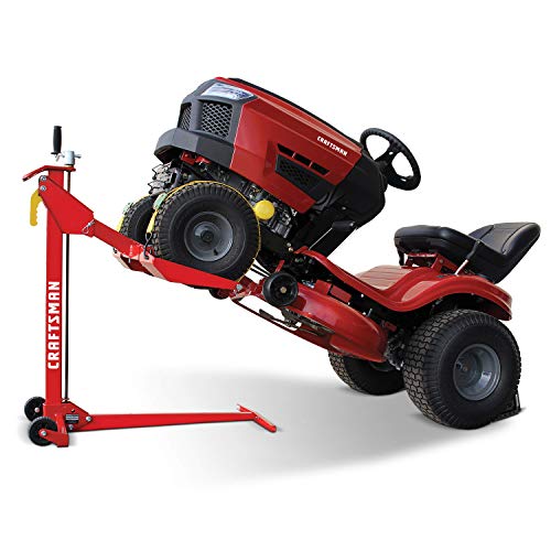 Craftsman 45099 Lift - 500lb Lifting Capacity, Fits Most Residential & Zero Turn Radius Riding Lawn Mowers, Space-Saving Foldable Design, Ideal for Lawn Mower Maintenance and Repairs