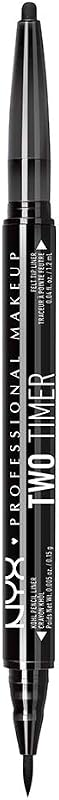 Two-Timer Dual Ended Eyeliner, Eyeliner Pencil, Jet Black