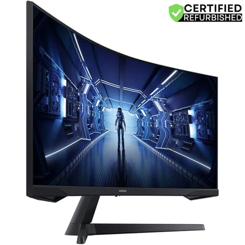 Image of Samsung 34 inch Odyssey G55T WQHD 165Hz 1ms(MPRT) HDR Curved Gaming Monitor - (Renewed)