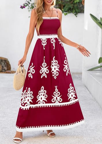 Image of PRETTYGARDEN Women's Summer Boho Maxi Dress Floral Sundresses