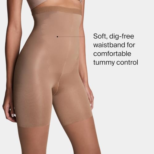 Image of SPANXshape High-Waisted Mid-Thigh Sheers - Comfortable Tummy Control Shapewear - Sheer Pantyhose - No Visible Panty Lines