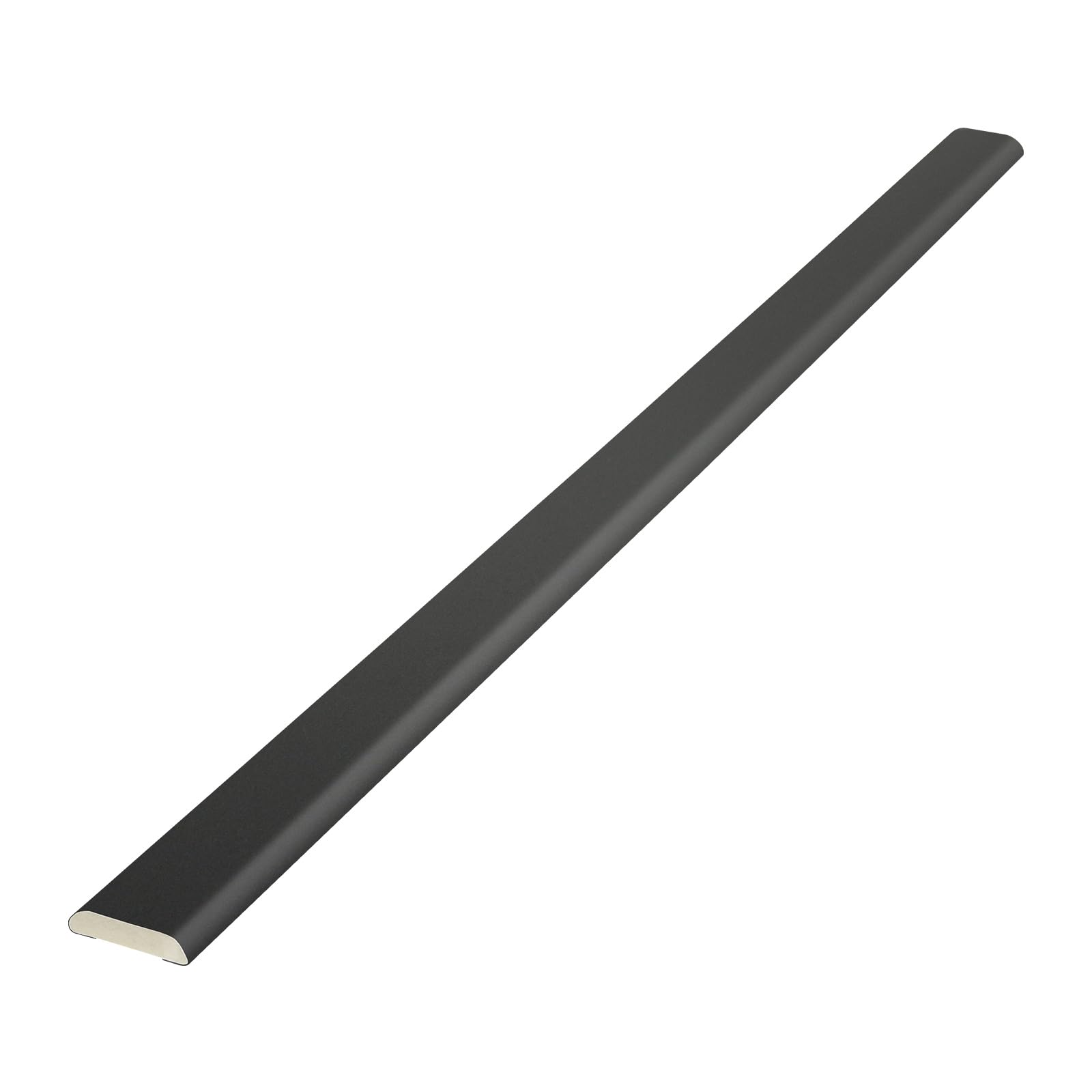 25mm D-Mould Architrave uPVC Plastic Finishing Trim (2.5m) - Anthracite Grey (Smooth)