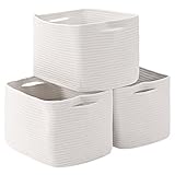 Storage Basket for Organizing | 15'x11'x9.5' Large Woven Baskets for Storage| Cotton Rope Storage Basket for Books | Baby Organizing Baskets | Cotton Rope Baskets for Storage |Toy Storage Basket