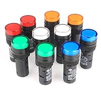 Indicator LED 220V-380V 20mA - Spia Luminosa 22mm Verde/Gialla/Rossa/Blu Per Industriale - Foto 11