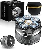 Head Shaver for Bald Men, 10,000 RPM High-Speed Electric Razor, Innovative 6D Magnetic Floating Heads, IPX8 Waterproof Wet/Dry Shaving Kit with LED Display & EVA Travel Case