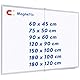 maxtek Whiteboard Magnetisch 120 x 90 cm, Magnettafel Groß mit Aluminiumrahmen und Abnehmbarem Tablett, Trocken Abwischbar Beidseitig Beschreibbar Pinnwand Magnetisch, Geeignet für Büro, Schule, Haus