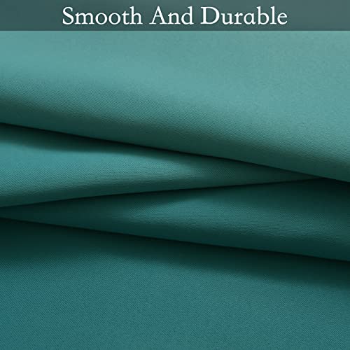 Image of SimpleHome Ombre Gradient Teal White to Gray Curtains for Bedroom, 42Wx63L | Room Darkening Curtains,Light Blocking Thermal Insulated Grommet Window Curtains for Living Room,2 Panels,63 Inches Length